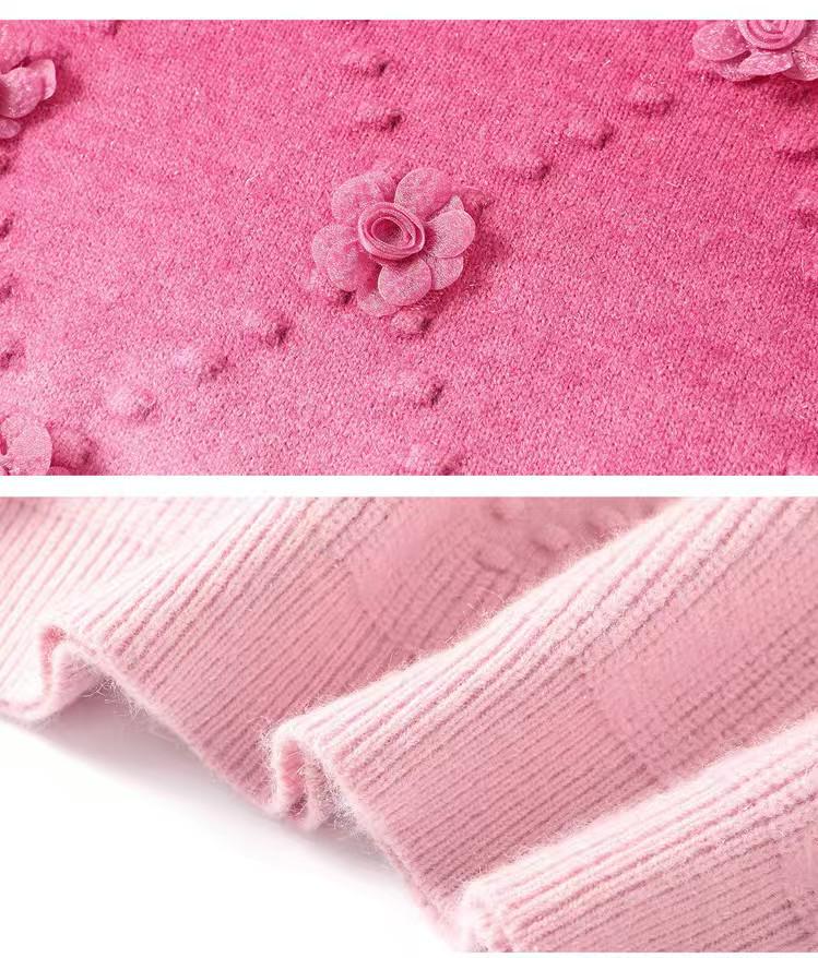 2025 Women's 3D Gradient Wool Sweater, Autumn/Winter, Long-Sleeve, Loose Fit