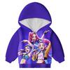 Girls Hoodie 3D Cartoon Jacket Sweatshirt Music Zip Hooded Long Sleeve Tops