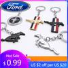 New 2026 Car Sticker Ford New 2025 Hot 1Pc Metal 3D Car Styling Keychain Running Horse Emblem Badge Keychain Keyring Key Chain f