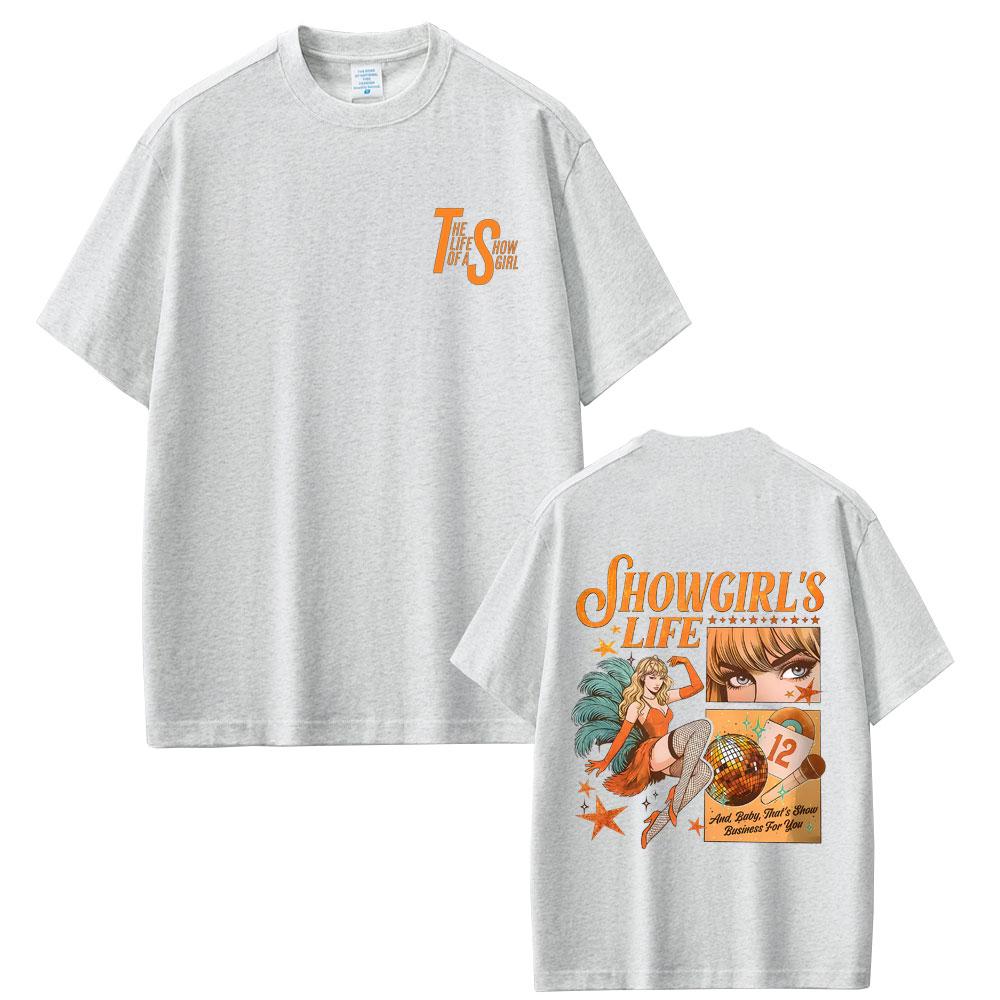 2025 Summer The Life of A Showgirl Album Graphic Unisex Women Fashion Pop Music Male High Quality 100 Pure Cotton Printed Tshirt