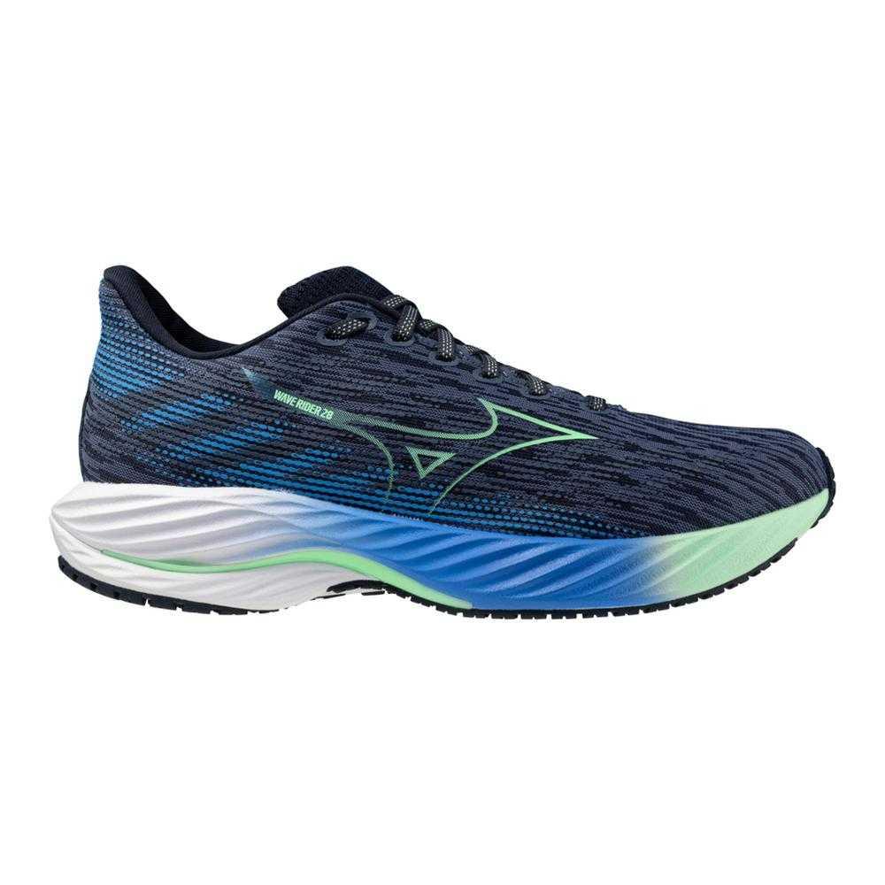 Mizuno Wave Rider 28 Fashion Rutschfeste Low-Top Laufschuhe Herren Sneaker Vintage-Indigo 411456-8Z4S,J1GC240351
