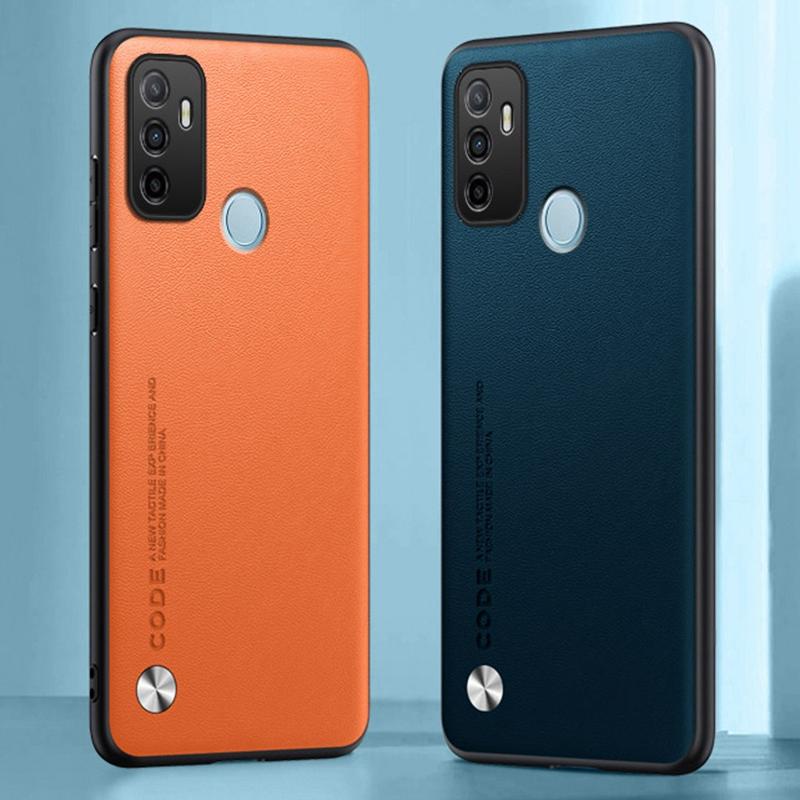 Luxury PU Leather Case For OPPO A53 A53S Back Cover Matte Silicone Full Protection Phone Case For OPPO A32 A33 4G 2020 A53 S