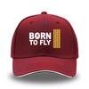 Sandwich sandwich print BORN TO FLY European and American hard top curved edge baseball hat men's outdoor hat