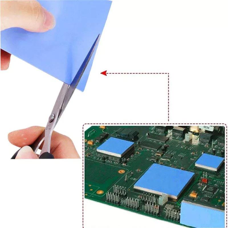 1Pc/2Pcs High Thermal Conductivity Thermal Pad 100X100Mm Silicone Cooling Pad 1.0Mm For Cpu Gpu Laptop Heatsink