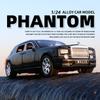 1:Phantom-Modellauto im Maßstab 24 aus Druckguss-Zinklegierung, Rückzugsfahrzeuge mit Lichtern und Musik für Kinder, Freunde, Geschenk für junge Leute
