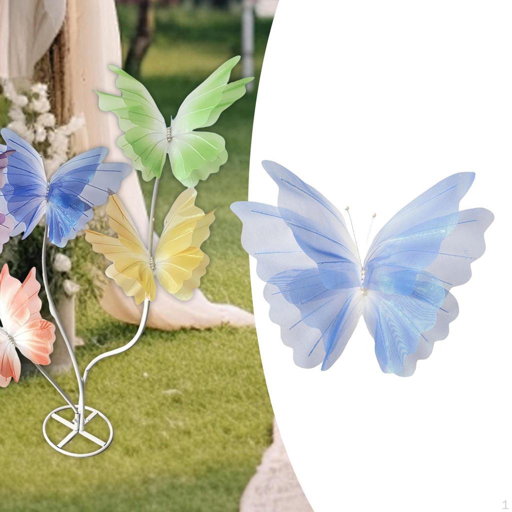 Artificial Butterflies with Base, Bridal Shower Supplies, DIY Giant Butterfly Decorations