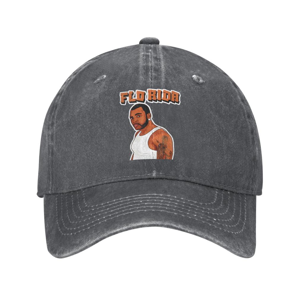 Flo Rida hip hop rapper Washed Baseball Cap  yk Funny Sun Hip Hop Hats Summer Unisex Women Outdoor Sports Baseball Caps