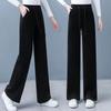 Damen Cord-Fließende Weitbeinige Hose - Große Größen, Einfarbige, Frühling/Herbst