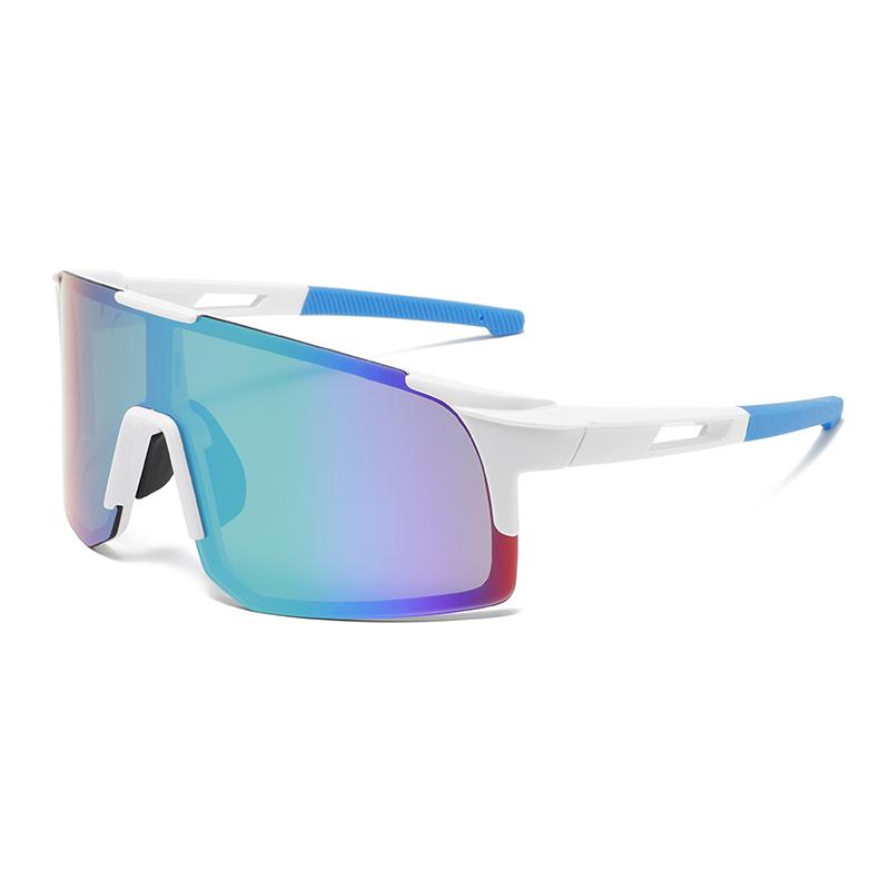 Oversized Sports Goggle Men Wrapped Round Anti-UV Riding Sunglasses Women Mirror Protective Outdoor Cycling Shades