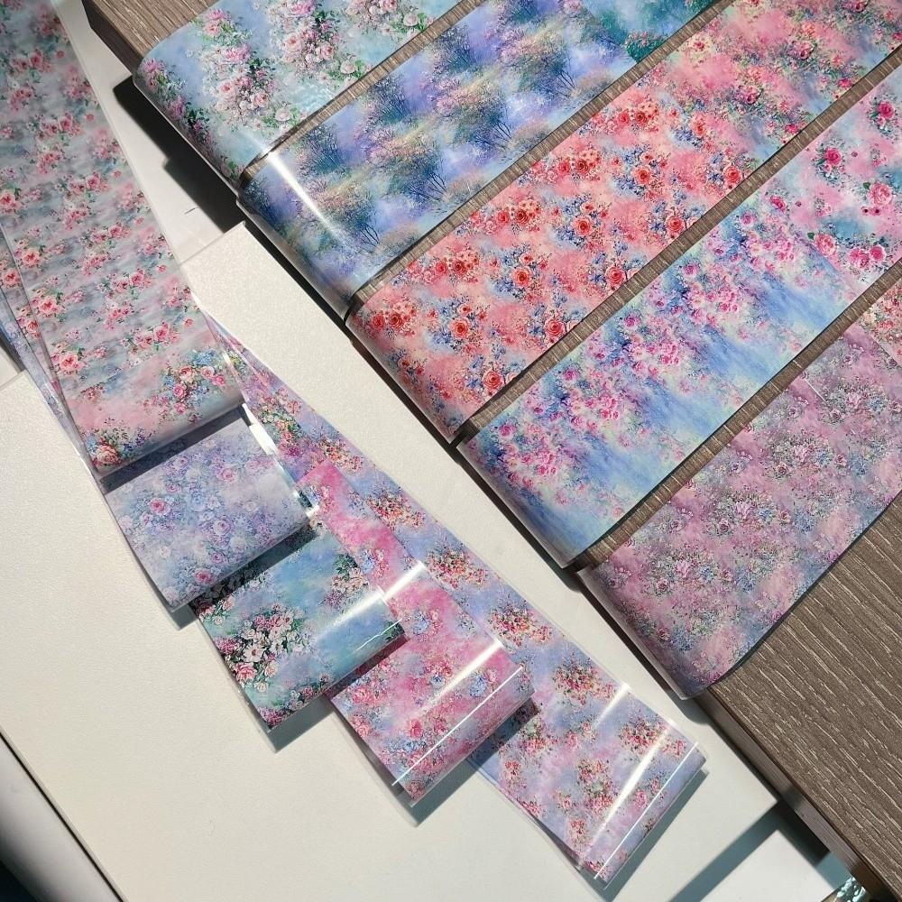 Lace Design Nail Foils Stripe Pattern Black White Nail Art Stickers Sequin Effect Leopard Print Nail Decals Nail Decoration