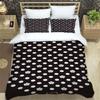 3-Piece M-Mary -Q-Quant- t PrintedDuvet Cover Set – Includes 1 Duvet Cover and 2 Pillowcases; Suitable for Home and Dorm Use