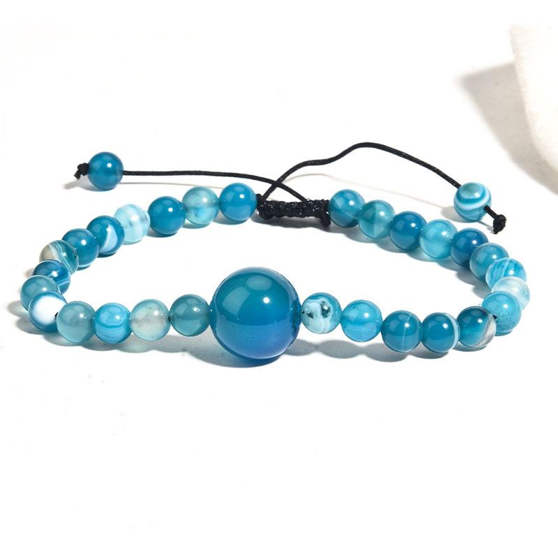 

Модний Розкішний Серії Ручний Ланцюжок Натуральний Камінь Нефрит Мікс та Матч Плетіння Браслет Прикраси Подарунок