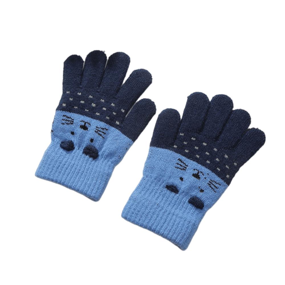 3- 10Years Old Fashion Warm Kids Winter Gloves Coldproof Candy Color Children Mittens Windproof Soft Knitted Gloves Toddler