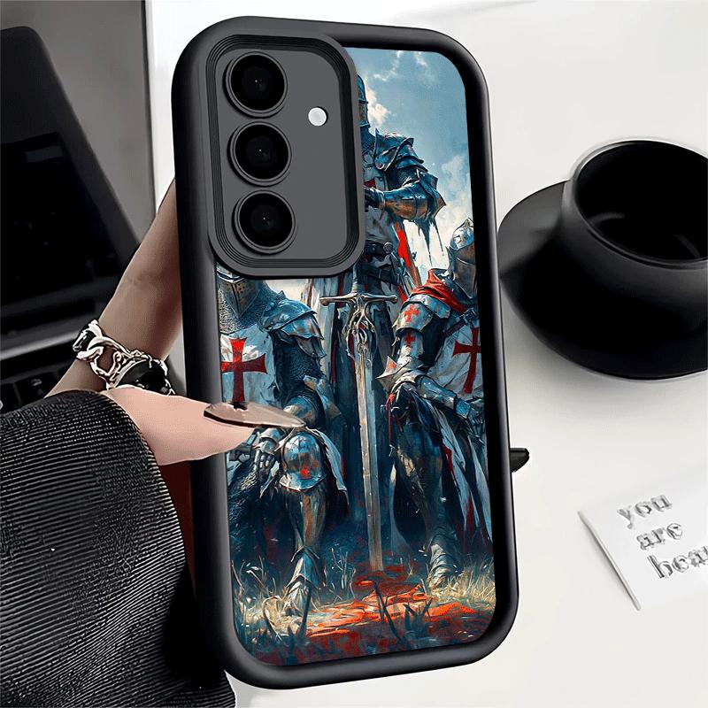 

Phone Case for Samsung Galaxy S26 S25 Ultra S24 FE Crusades Knights Templar Shell S23 Plus S22 + S21 S20 5G Soft Silicone Funda Samsung S20 Ultra