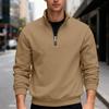Autumn/Winter New Arrival Men's Fleece Sweatshirt Oversized Fit, Heavyweight Stand Collar Zip-Up Hooded Sweatshirt