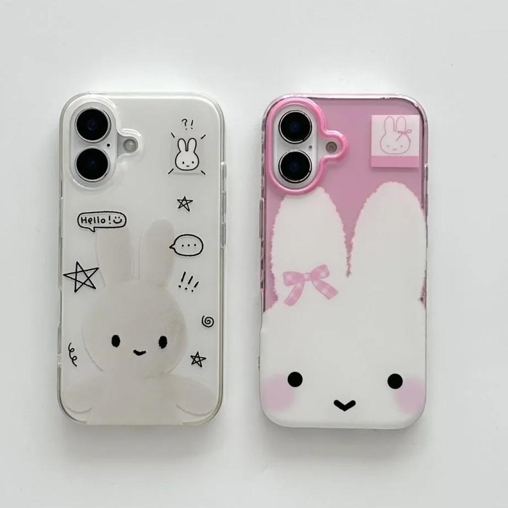 Cute Cartoon Bow Rabbit Star Phone Case For Samsung Galaxy S26 S25 S24 S23 S22 S21 S20 FE Note20 Note10 Edge Plus Ultra Lite 5G