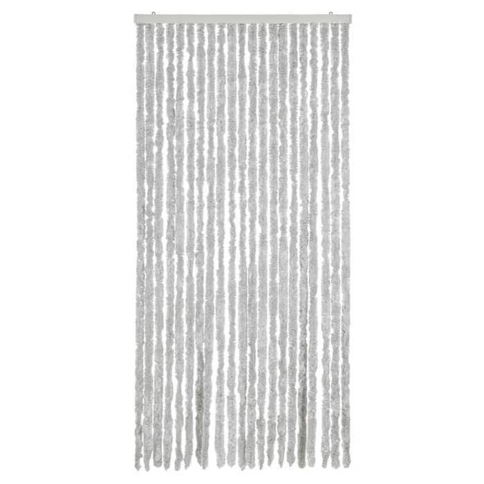 VidaXL Fly Curtain, Insect Screen with Hook, Adjustable Length and Width Door Curtain, Grey 90x220 Cm 377349