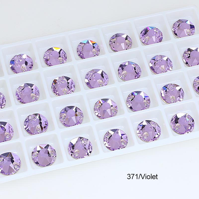 Dongzhou Round Flatback Glass Rhinestone Sew on Crystal Loose Crystal Beads Garment Sewable Rhinestone Diy Accessories
