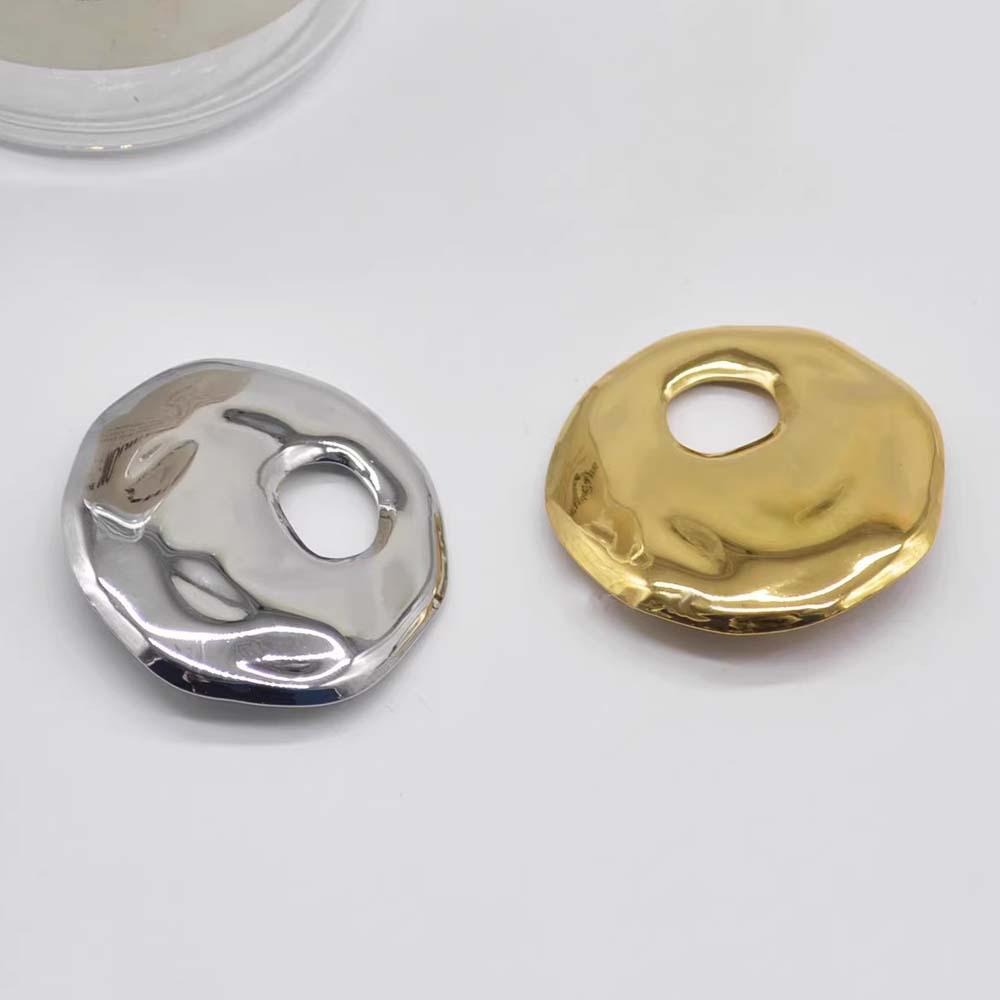 Vintage Irregular Metal Water Ripple Brooch for Women - Trendy Fashion Pin