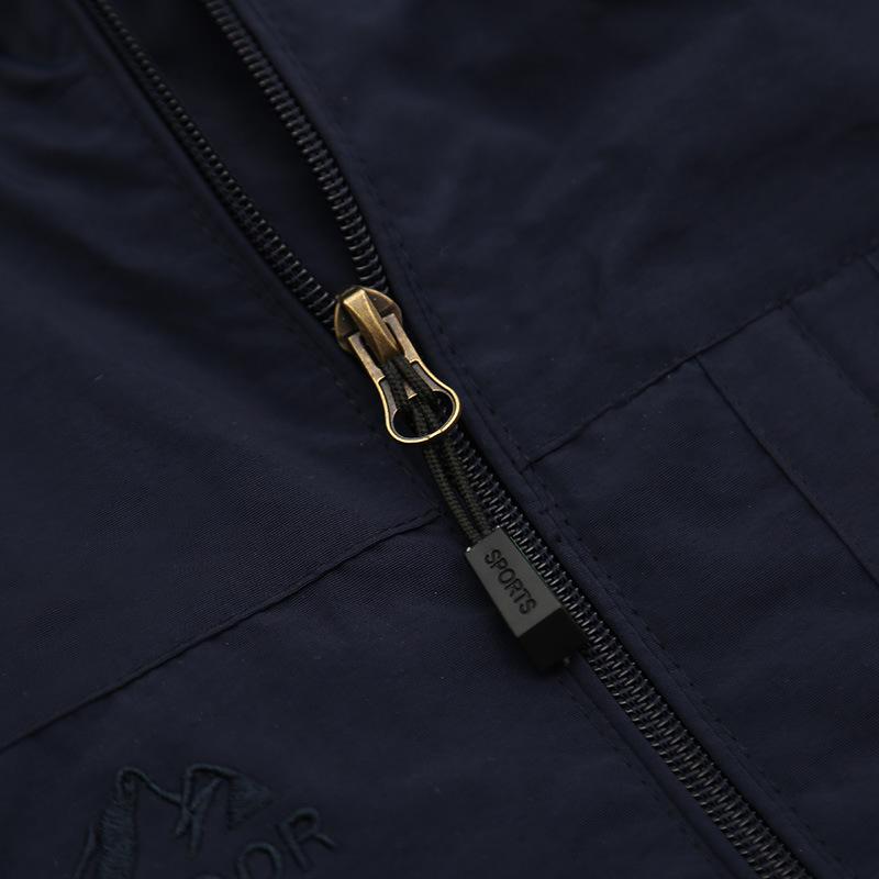 Men's Coat Jacket Youth Autumn Thin Large Size Solid Color Outdoor Top Youth Men's Outdoor Windbreaker