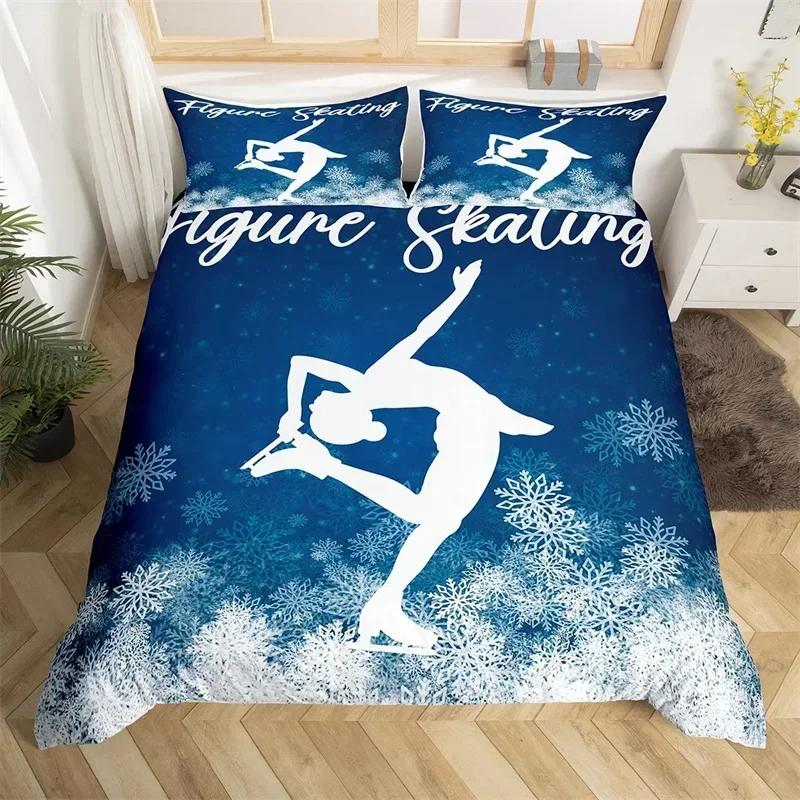 Gymnastik Sport Bettbezug Set Regenbogen Aquarell Batik Queen Bettwäsche Set Mikrofaser Cheerleading Bettdeckenbezug für Yoga-Liebhaber