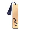 Pet Themed Bookmark Wooden Dog/Cat/Bone/Paw Carving Book Mark with Tassel Gift for Book Lovers Pet Owners