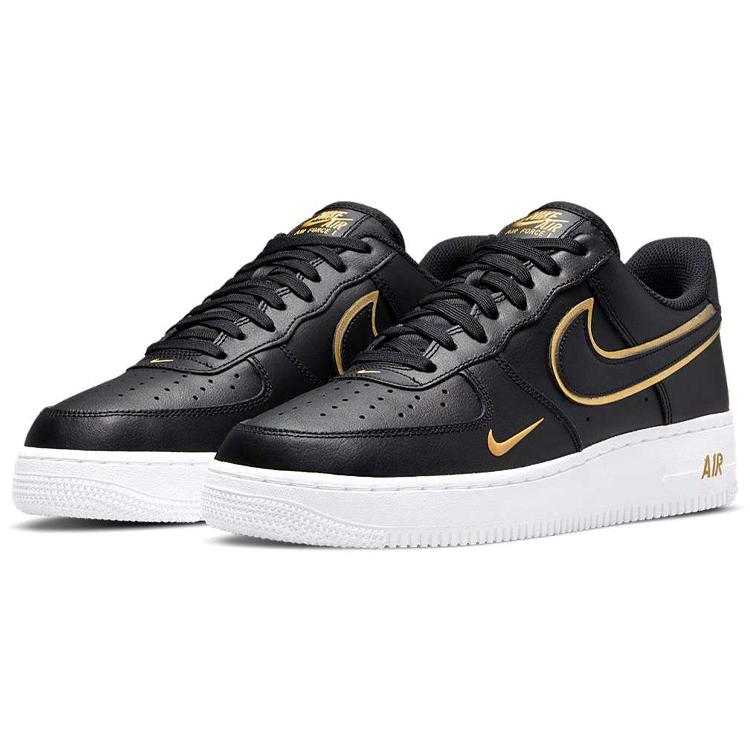 New Nike Air Force 1 Low '07 Black Metalic Gold DA8481-001