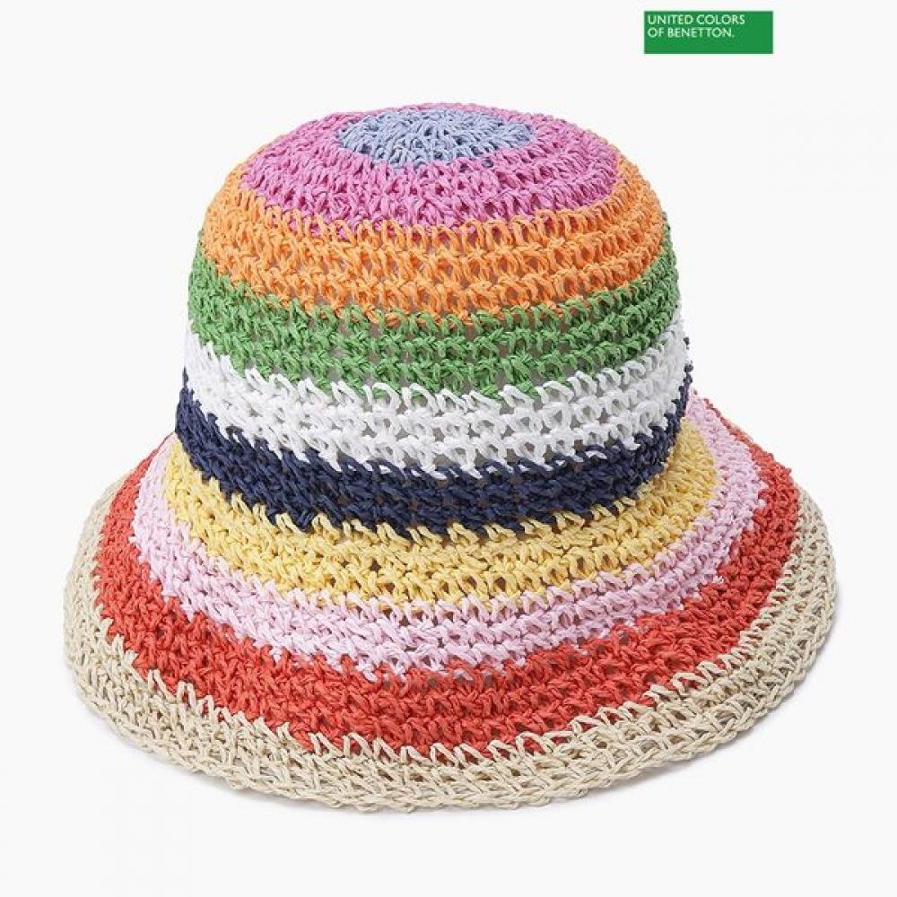 

[Benetton] Benetton Striped Rattan Knit Hat Bccpa8531 NY_navy/OS