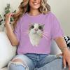 Funny Cat 3D Print Women Casual Crewneck TShirt Women Unisex Harajuku T Shirts Meme Animal Cat Print  Casual Fashion Tshirts