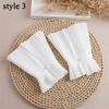 1Pair Detachable Cuffs Pearl Lace Mesh Fake Flared Sleeves Double Layer Pleated Ruched False Cuffs Sweater Blouse Wrist Warmers