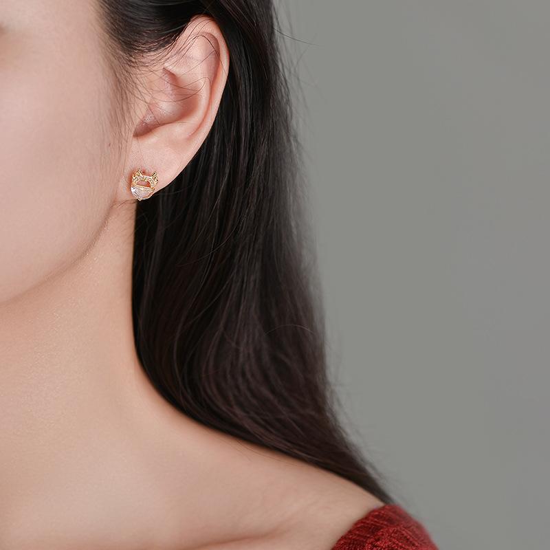 Original Cute Dragon with Stud Earrings In Chinese Style Cute Earrings