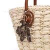 ins wind creative puppy keychain leather pendant PU leather cute dog keychain multi-color bag pendant