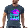 Miami Beach Dolphin Retro Tshirt Printed T Shirts For Unisex T Shirts For Unisex Slim Fit Cotton T Shirt Unisex Tshirt