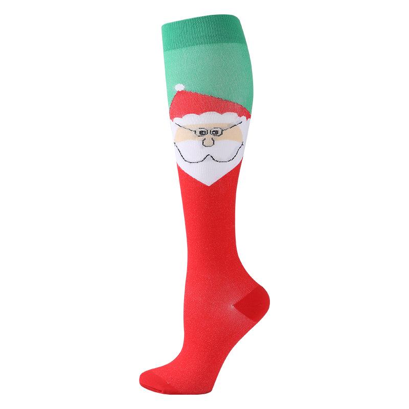 Unisex Knee-High Compression Socks for Christmas & Halloween