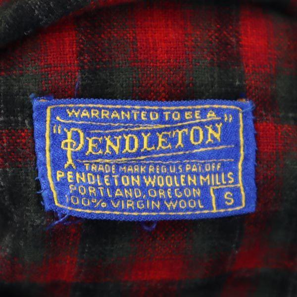 Cárdigan de lana PENDLETON vintage de los años 60 con patrón de cuadros de manga larga y cuello en V S de hombre Usado