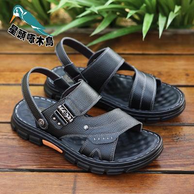Sandalen heren 2025 zomer nieuwe antislip heren strandschoenen middelbare leeftijd en oudere zachtzool casual sandalen