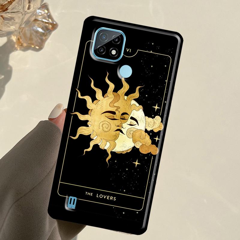 Crescent Moon Sun For Realme 13 11 10 12 14 Pro Plus GT 5 6 6T GT7 Pro C67 C61 C53 C51 C21Y C25S C75 C55 Case