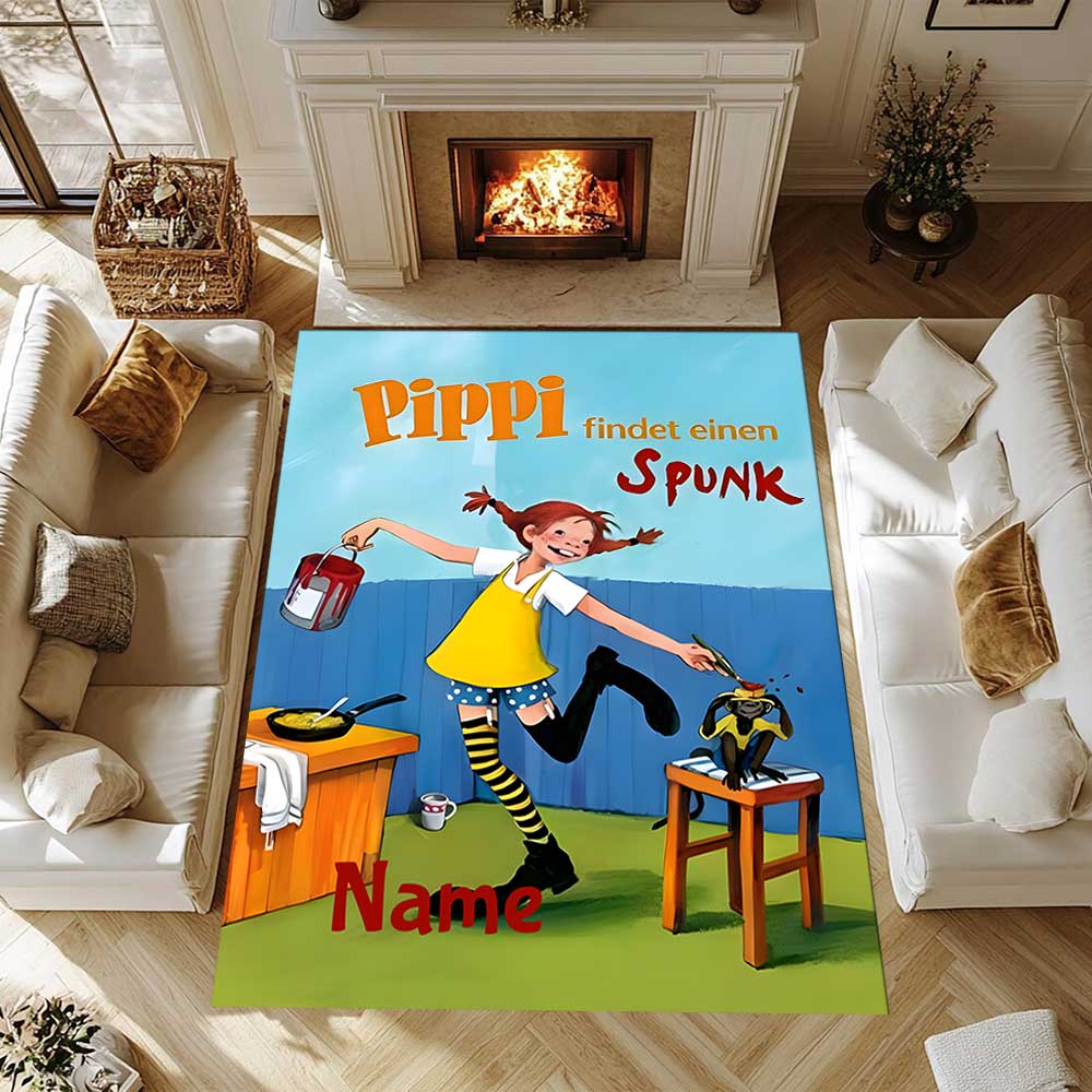Pipi Customize your name rug, office chair cushion, home bedroom living room gift.