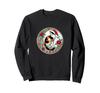 Illustration de chat calico de Noël chapeau de Père Noël sweat-shirt Art Nouveau