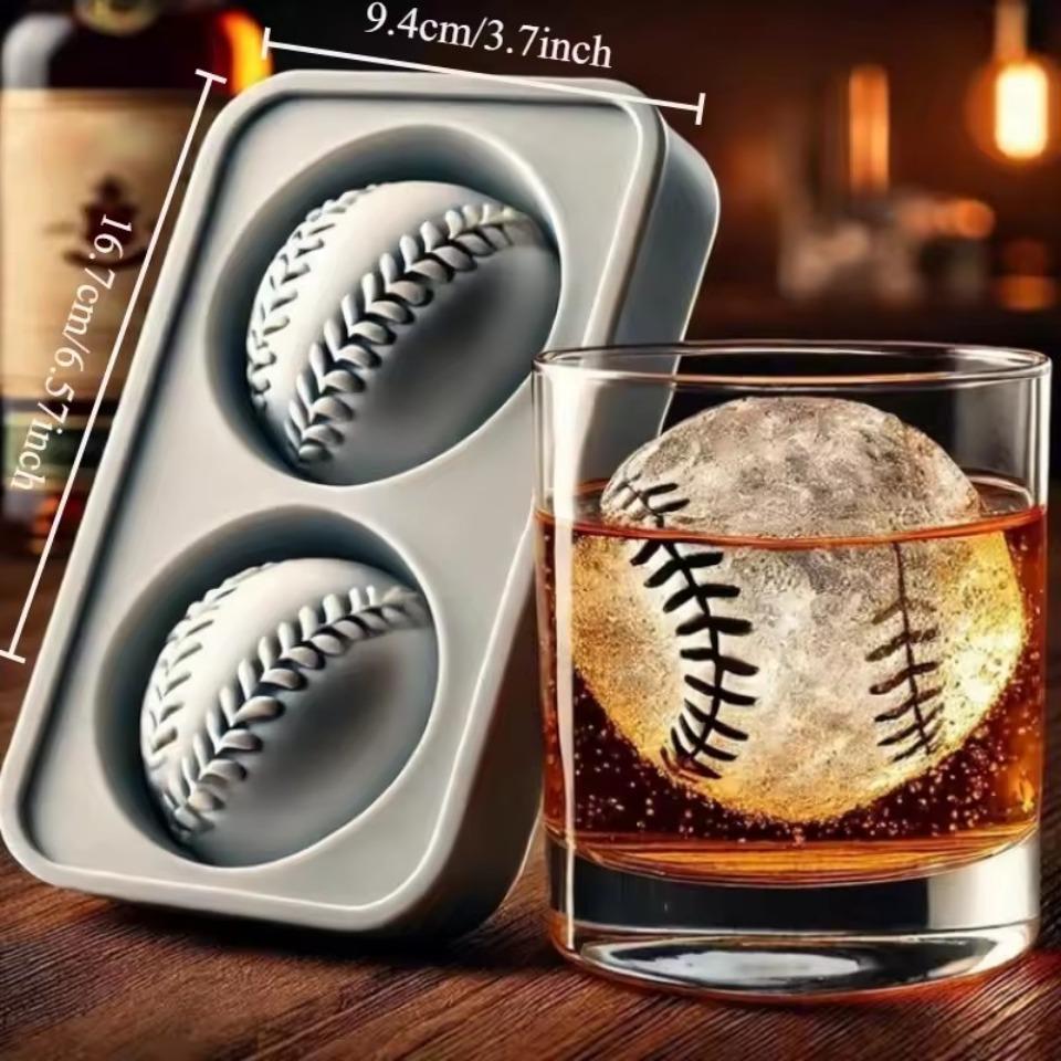 Ny Basebollformad Iskubform Silikonform Kökspryl för Att Skapa Perfekta Sfäriska Iskuber
