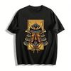 Samurai Tiger Japanese Retro Print Cool Casual Short Sleeve T-Shirt Pure Cotton T-shirt