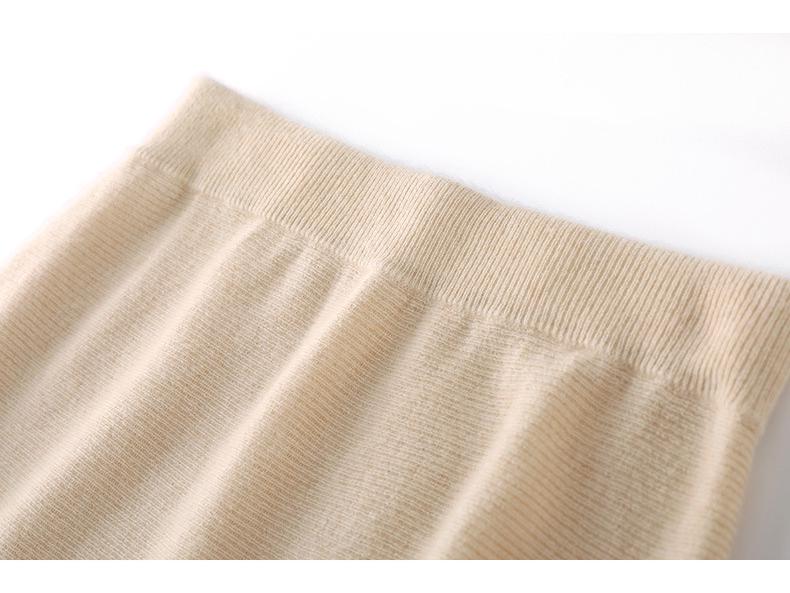 Women's Mid-Length Fishtail Wool Skirt: Elastic Waist, Solid Color, Casual & Versatile