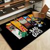 Animation T-The B-Bad G-Guys Floor Mat Soft Flannel Floor Mat  Suitable for Entryways, Living Rooms, Bedrooms, and Bathrooms