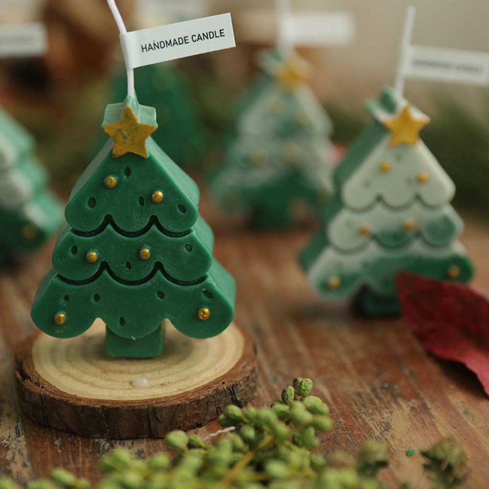 Christmas Tree Scented Candle Christmas Birthday Party Souvenir Aromatherapy Candle Home Decor Room Decor Table Decor 8.2x6.7cm