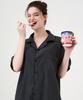 [Dossy] Silk-Fit Modern Short Sleeve Shorts Pajama Set + Waffle Room Shoes [Shipped from Korea] 100% Authentic
