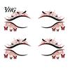 Waterproof Cosplay Makeup Transfers 2 Pairs Halloween Eye Tattoo Stickers, Temporary Face Decals with Quick Art for Novices Pumpkin Bat Spider