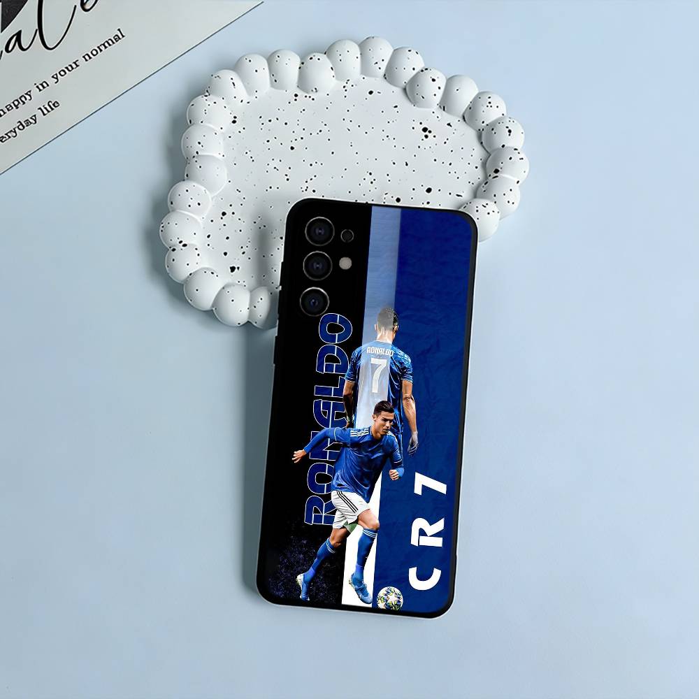 C-R-7 Ronaldo Phone Case For Samsung S25,S24,S21,S22,S23,S30,Ultra,S20,Plus,Fe,Lite,Black Soft Silicone