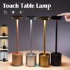 Simple LED Rechargeable Touch Metal Table Lamp Three Colors Bedside Creative Ambient Light Bar Outdoor Decoration Night Light