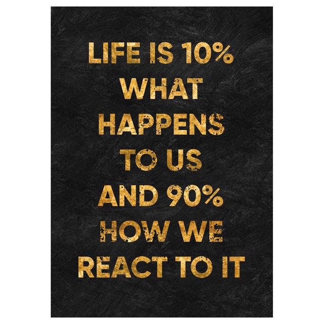 Nordische Goldfolie Inspirierende Zitate Leinwandgemälde Poster und Drucke Wandkunst Bild für Büroraum Heimdekoration Kein Rahmen