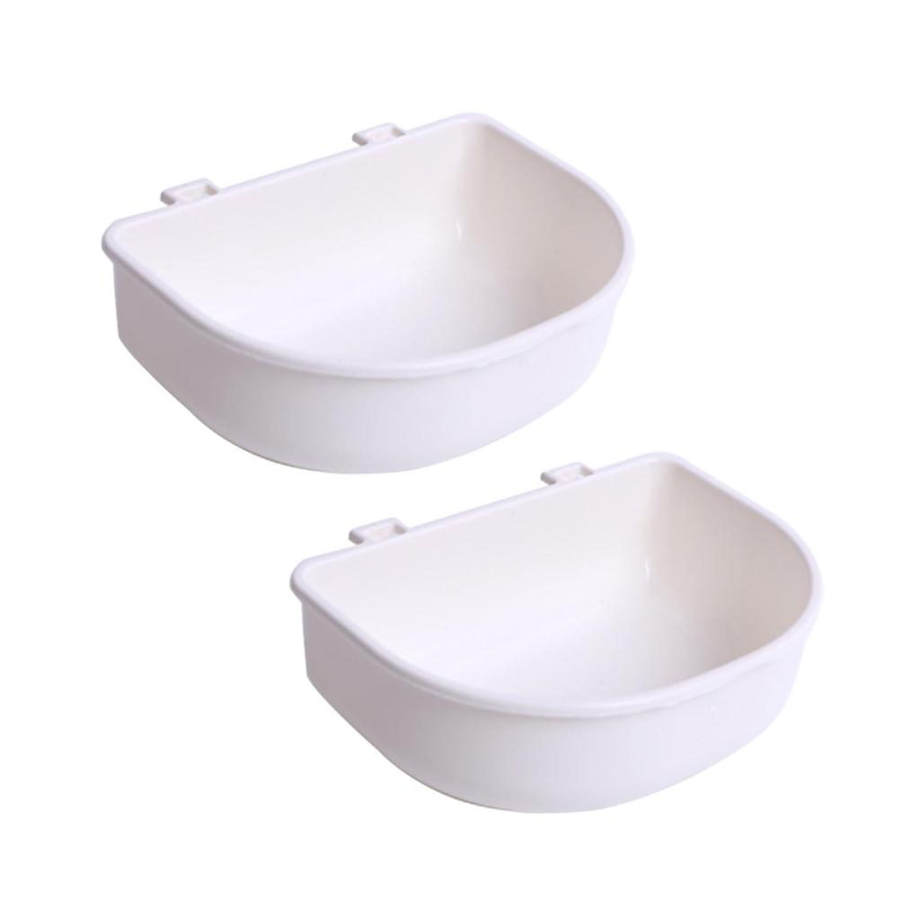 2Pcs Crate Dog Bowls Easy to Mount Water Feeder Dish for Wire Cages or Crates